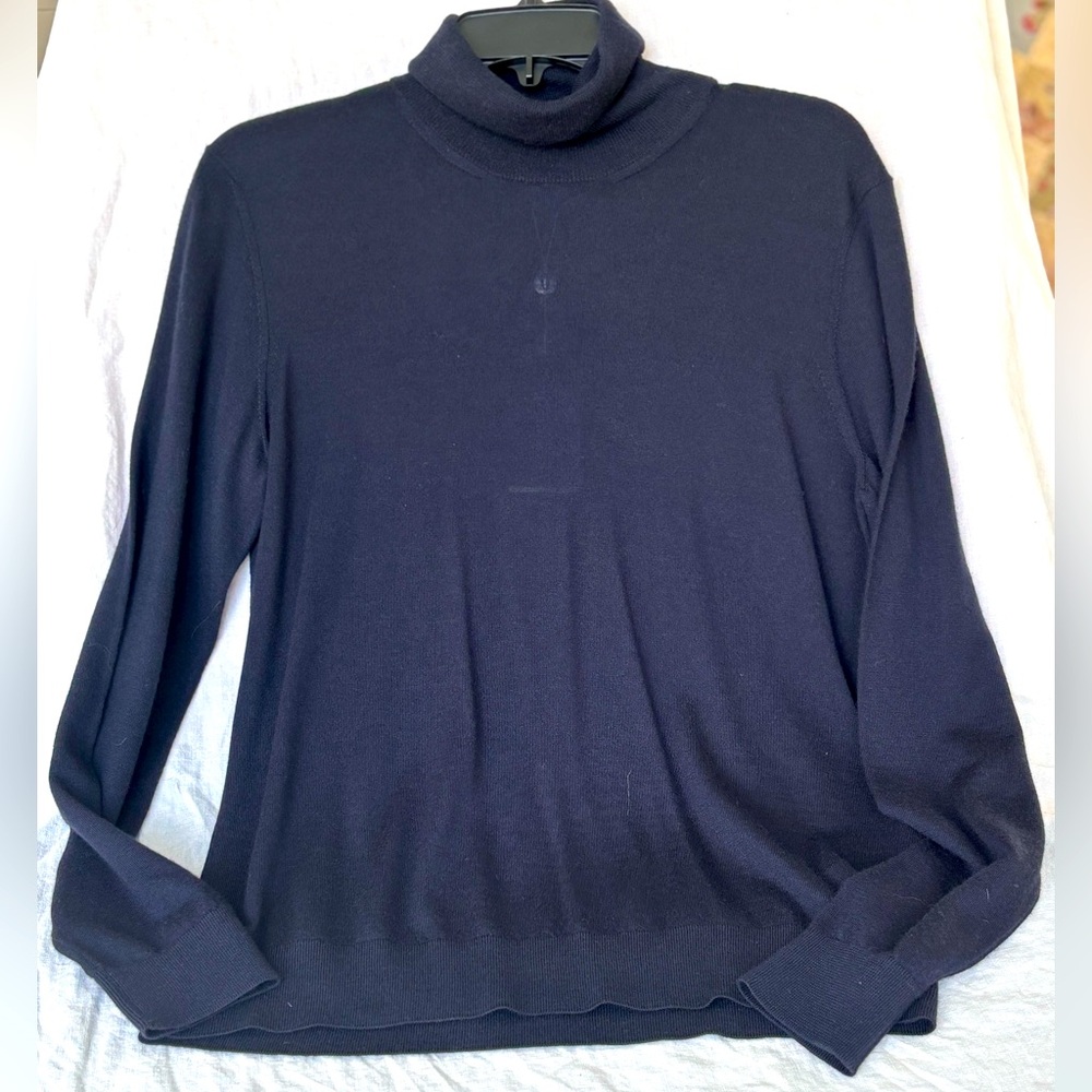 Women’s Ralph Lauren Navy Cashmere Turtleneck Sweater
